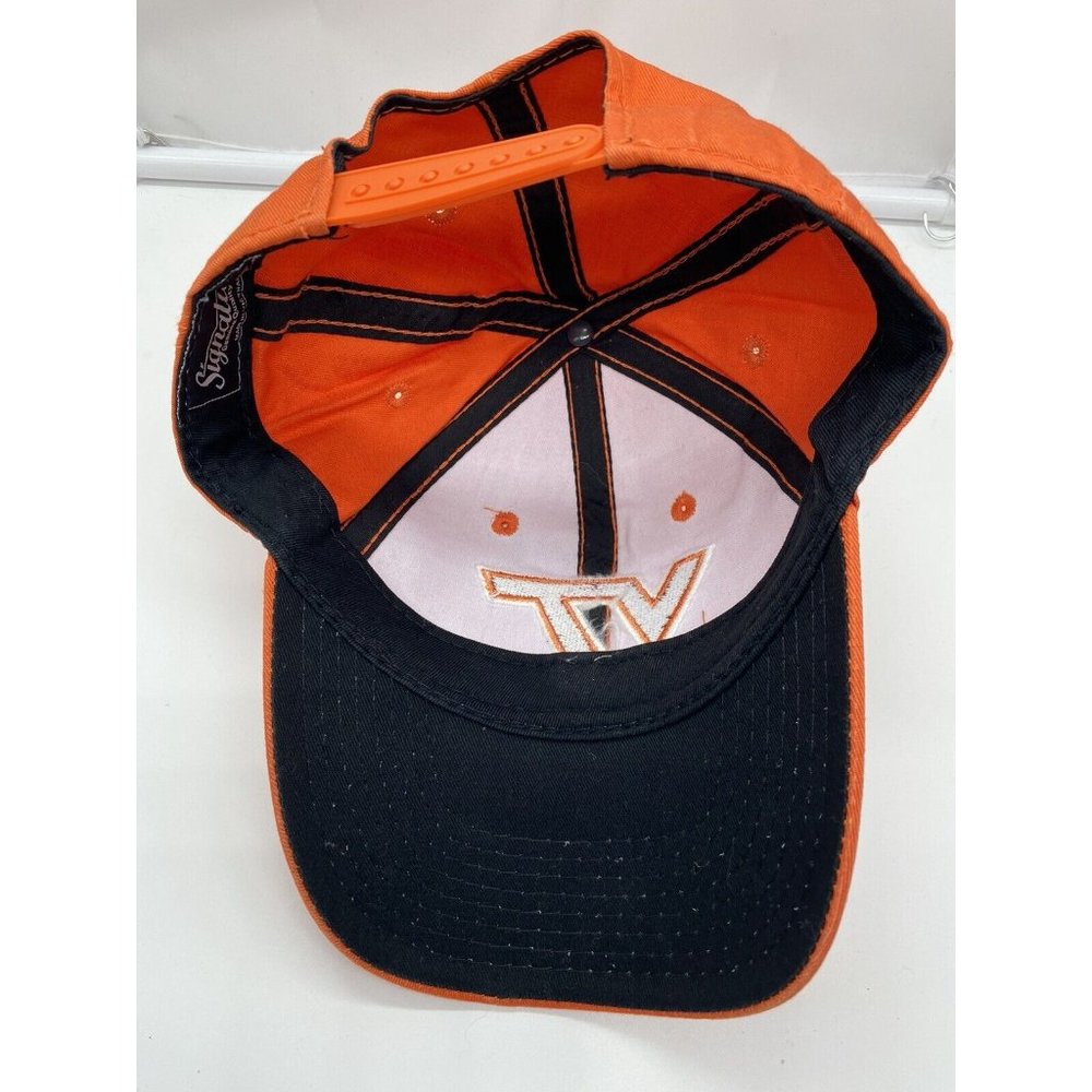 Virginia Tech Hokies Orange Adjustable Baseball Cap Hat Snap-back Signatures - Picture 6 of 12